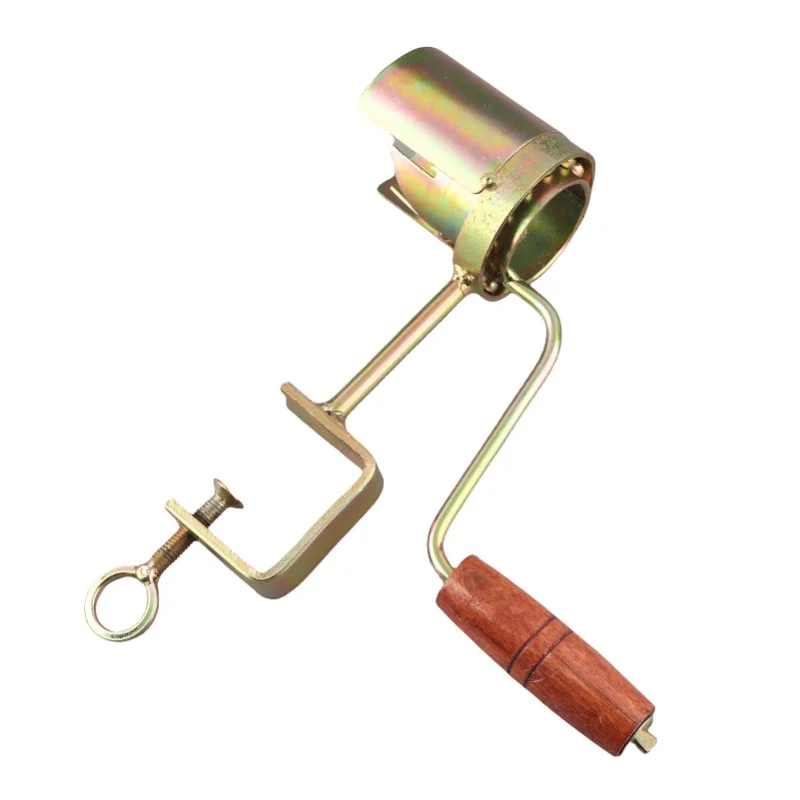 Hand Crank Corn Thresher Efficient Peeling Firm Clamping Comfortable Wood Handle Manual Corn Sheller Stripper