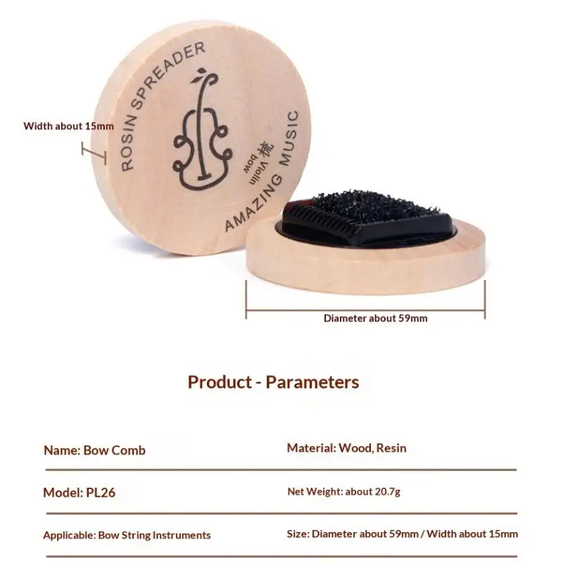 New Large Viola Removes Excess Rosin Brightens Violin Bow Comb Bow Comb Rosin Spreader The Tone Violin Accessories