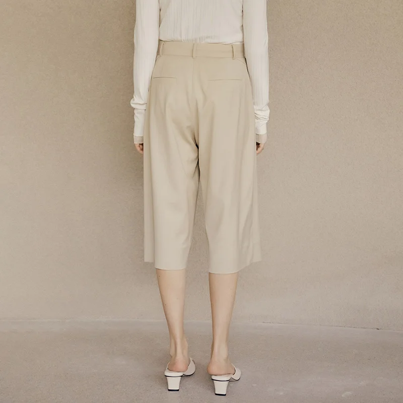 

Women's Wide Leg Pants Seven-Foot Nine-Sense Dra Casual Pants Spring Summer High Waist Thin Material Commute Sle