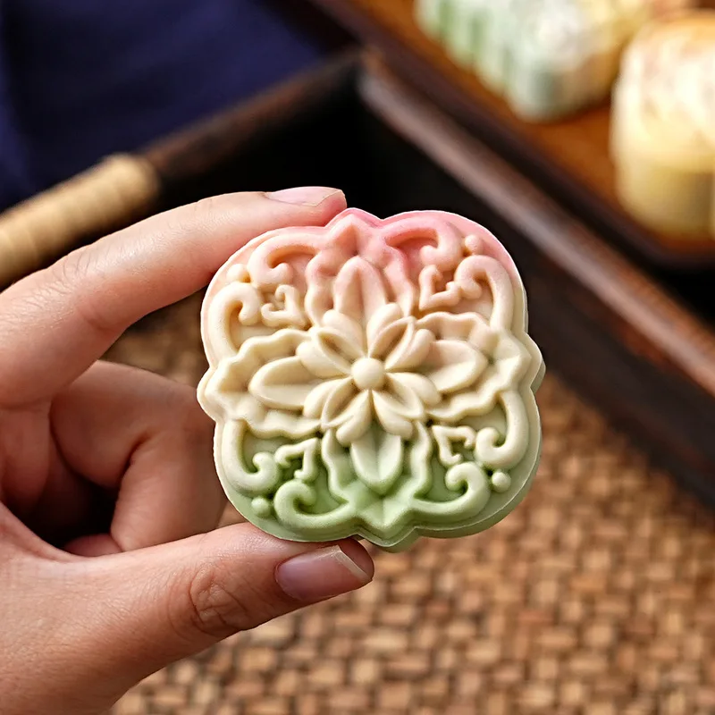 Ginkgo Sakura Mooncake Mold Chinese Style Hand Press Pastry Mold for Mung Bean Cake Home Baking Tool