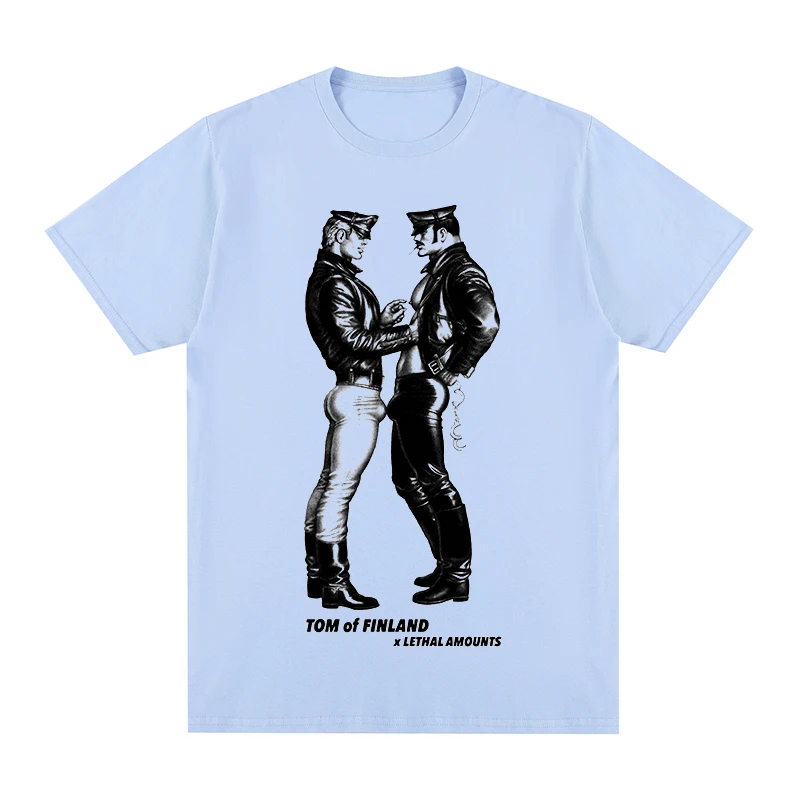 TOM OF FINLAND LGBT GAY Rainbow Vintage T-shirt Cotton Men T Shirt New TEE TSHIRT Womens Tops