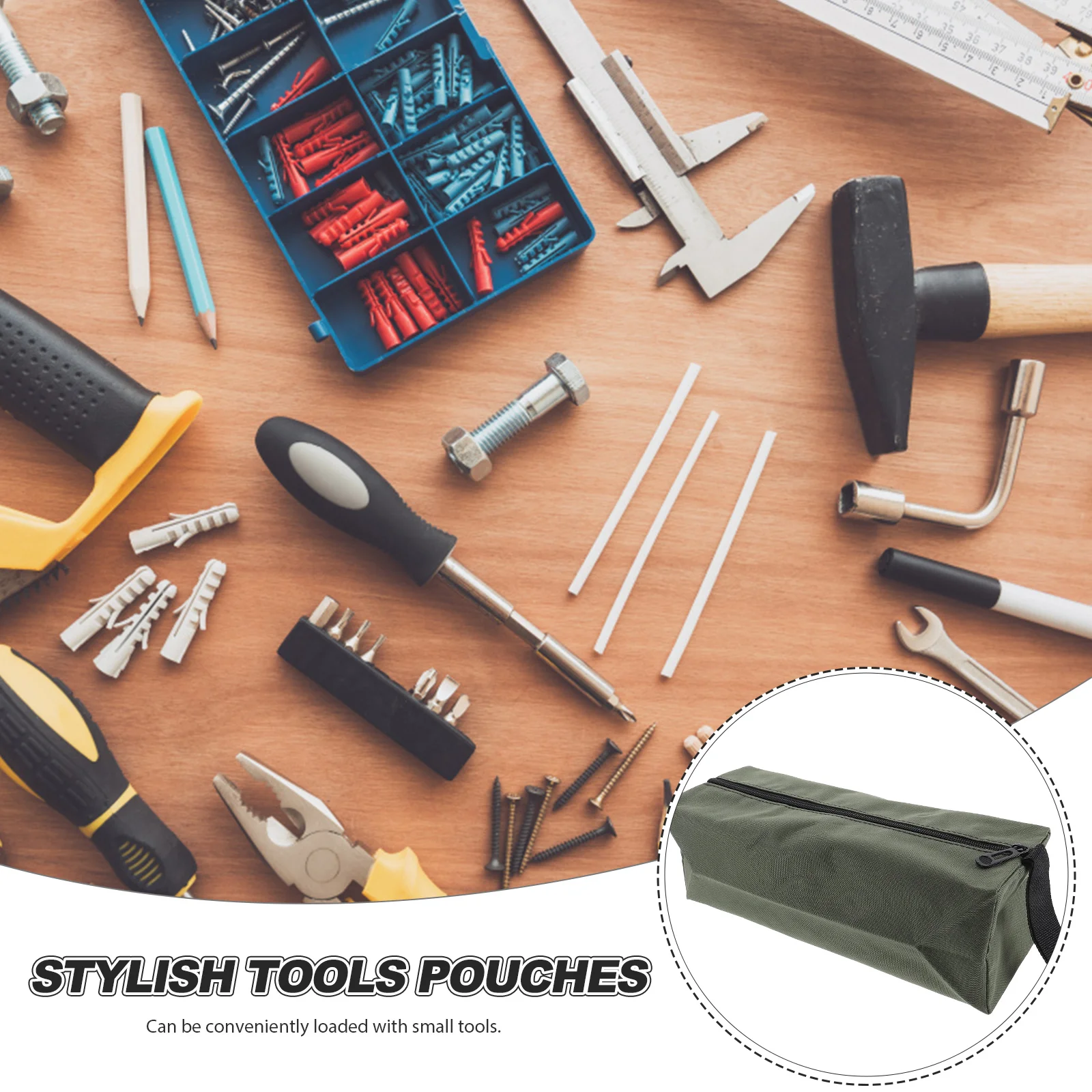 

6pcs Waterproof Tool Bag Lightweight 600d Oxford Cloth Zipper Storage Pouch Professional Tool Pouch Bags Organizer Carpenters