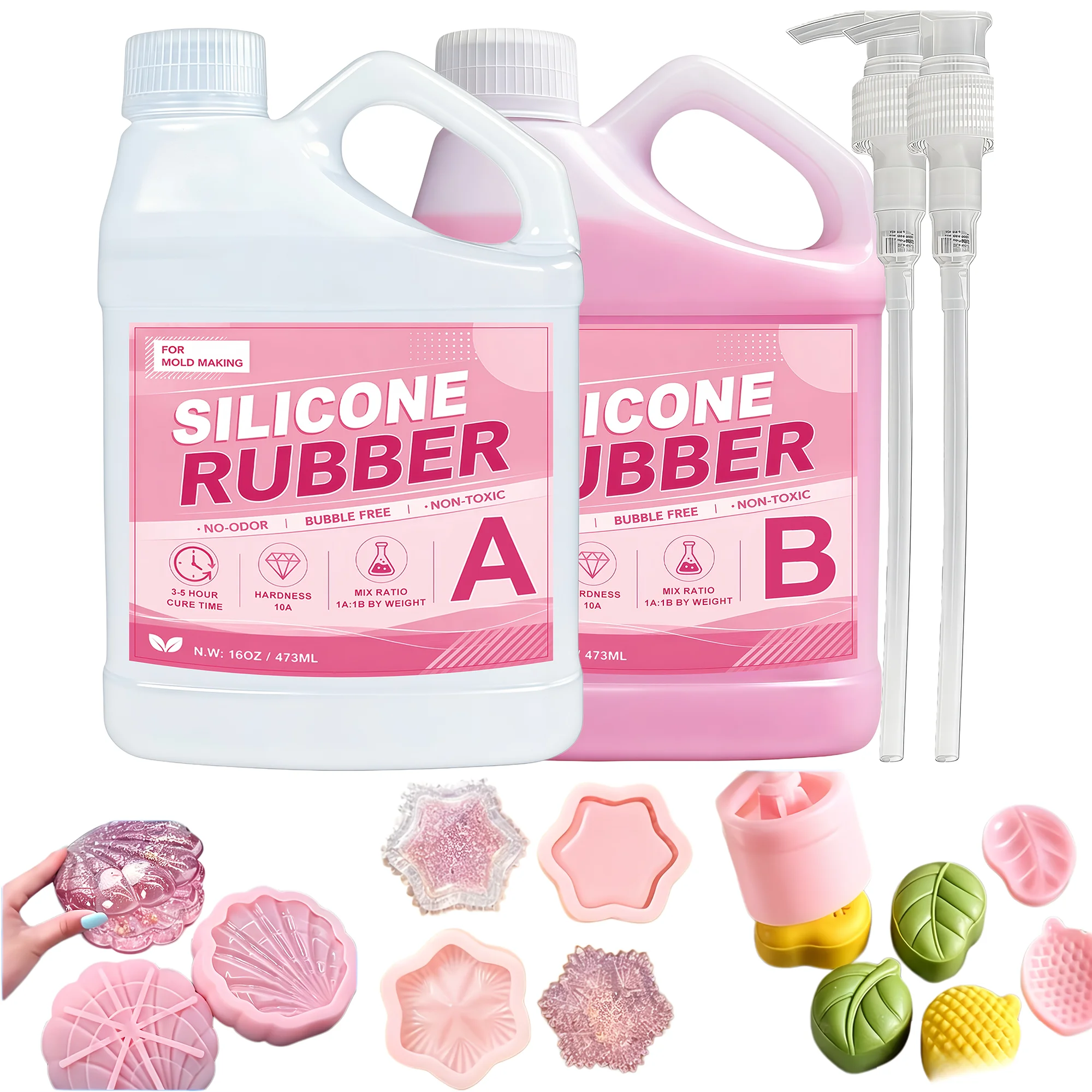 Liquid Silicone Rubber-Performance Making Kit, Fast Curing, - Ideal for Casting Resin, Soap, Wax, Crafts, and DIY Projects