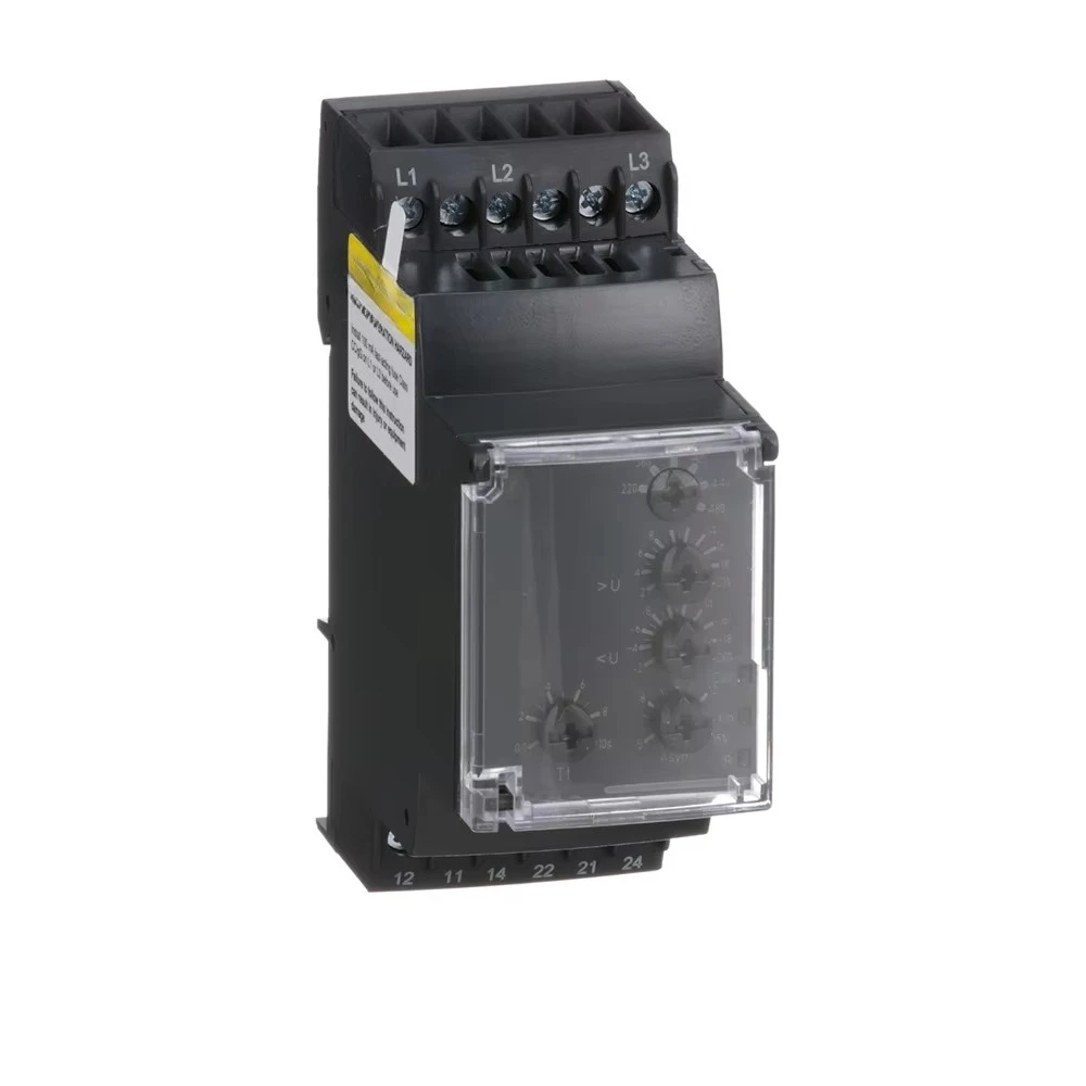 3-Phase Control Relay Module with 24VDC Coil Voltage Sequence 220 480  Range Protects Phase Failure Imbalance Voltage