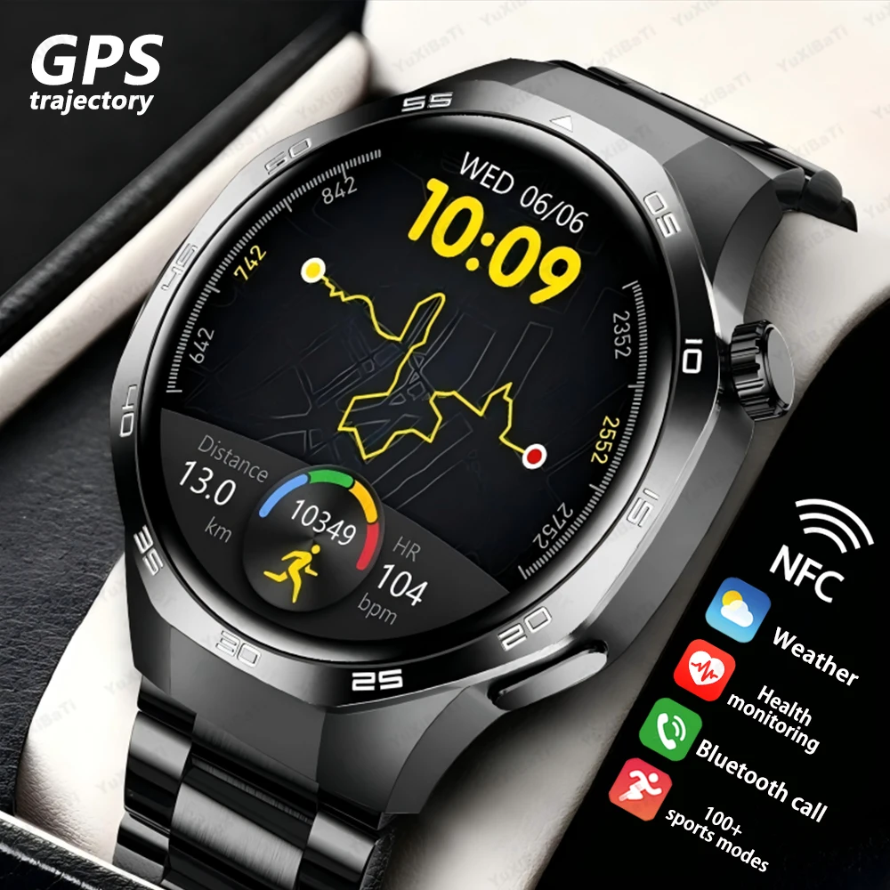 

2025 Новые часы GT5 PRO Смарт-часы GPS-трек HD-экран Bluetooth-вызов NFC Спорт на открытом воздухе Водонепроницаемые умные часы для мужчин