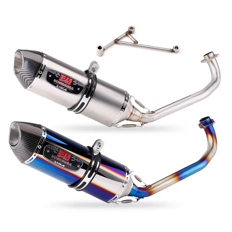 Slip On Full Exhaust System For SYM DRG BT DRG158 Motorcycle Exhaust Modified Escape Moto Muffler Front Middle Link Pipe