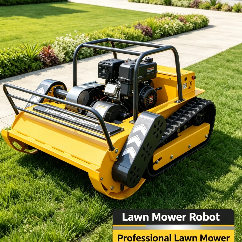 Customized High Popularity Remote Control Lawn Mower Lawn Mower Robot For Villa Backyard Pruning And Scenic Green Belt Maintenan