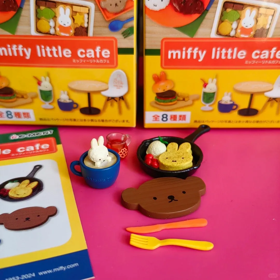 Re-Ment Miffy Little Cafe Miniature Play House Blind Box Ornament Collectible Anime Figure Model Birthday Christmas Gift Toys