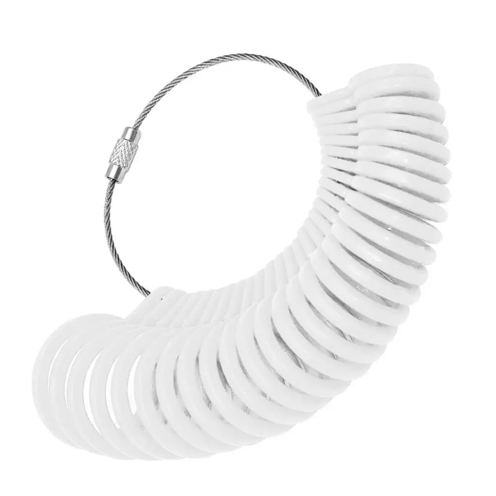 Plastic Ring Sizer Gauge Mandrel Finger Sizing Measure Standard Jewelry Tool