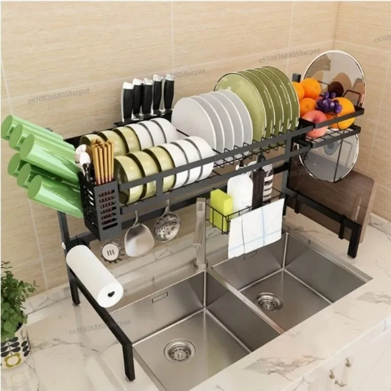 

Stainless Steel 85cm Sink Storage Appliances Storage Foldable and Expandable Dish Rack Kitchen Shelf
