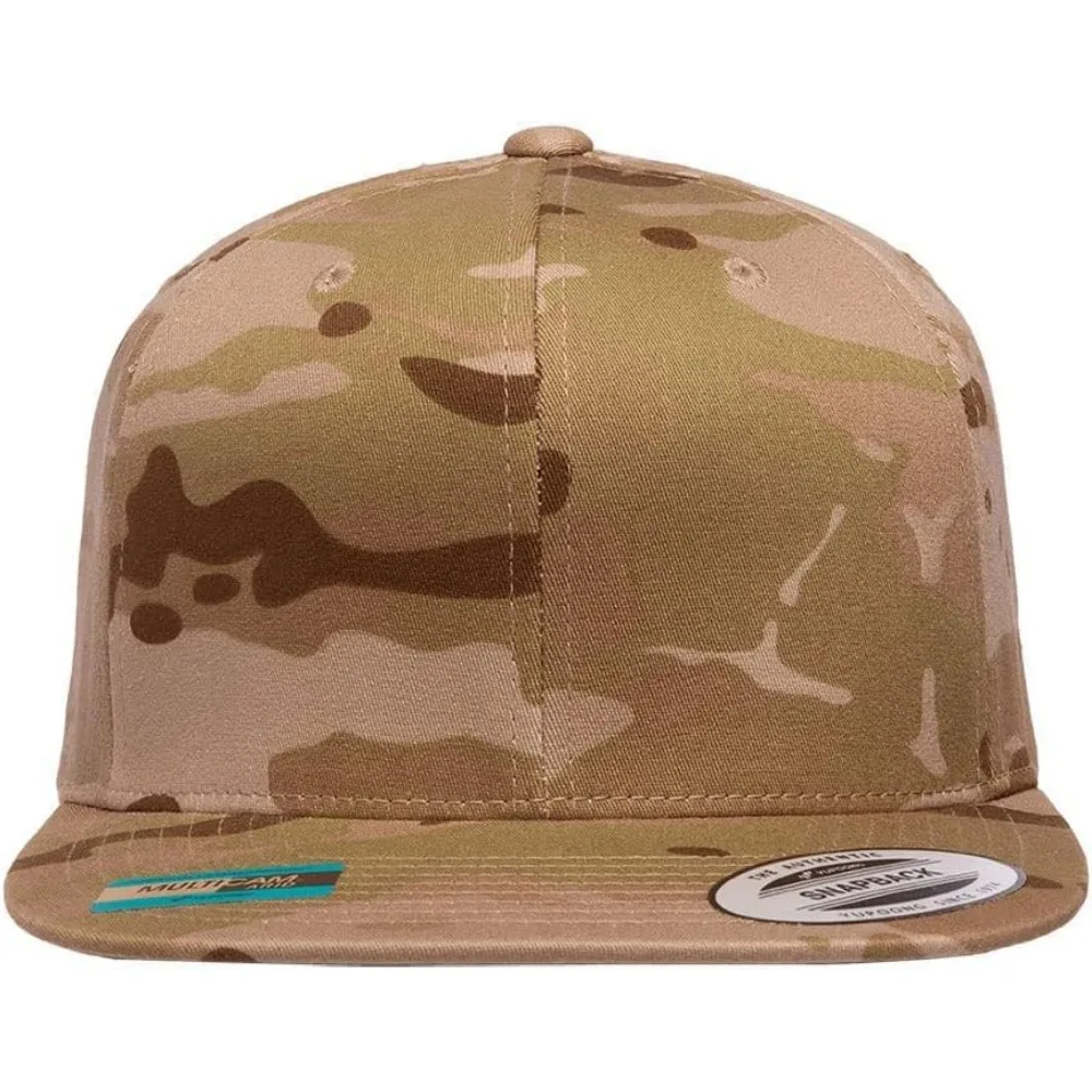 Premium Wool-Blend 6 Panel High Profile Flat Bill Snapback Cap - Bulk Packs Available for Classic Style