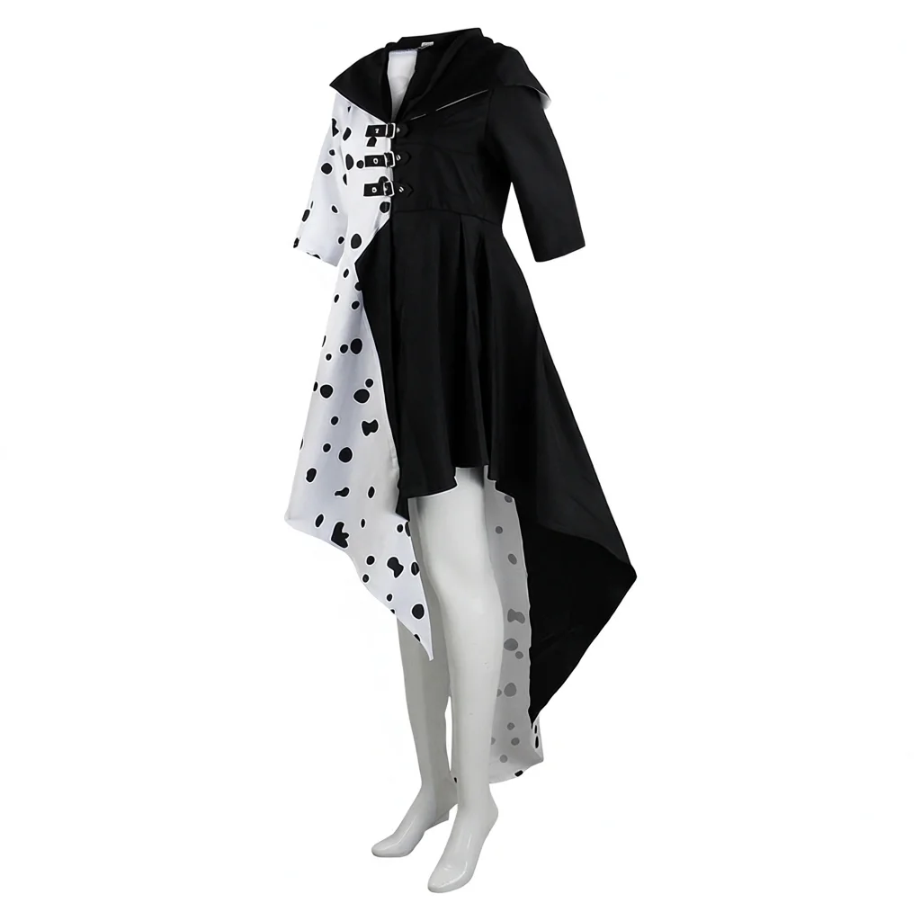 Halloween Faithful Dog Cosplay Dress Black White Spot Devil Costume Performance Outfit Women's Traditional Clothing Stage Cos...