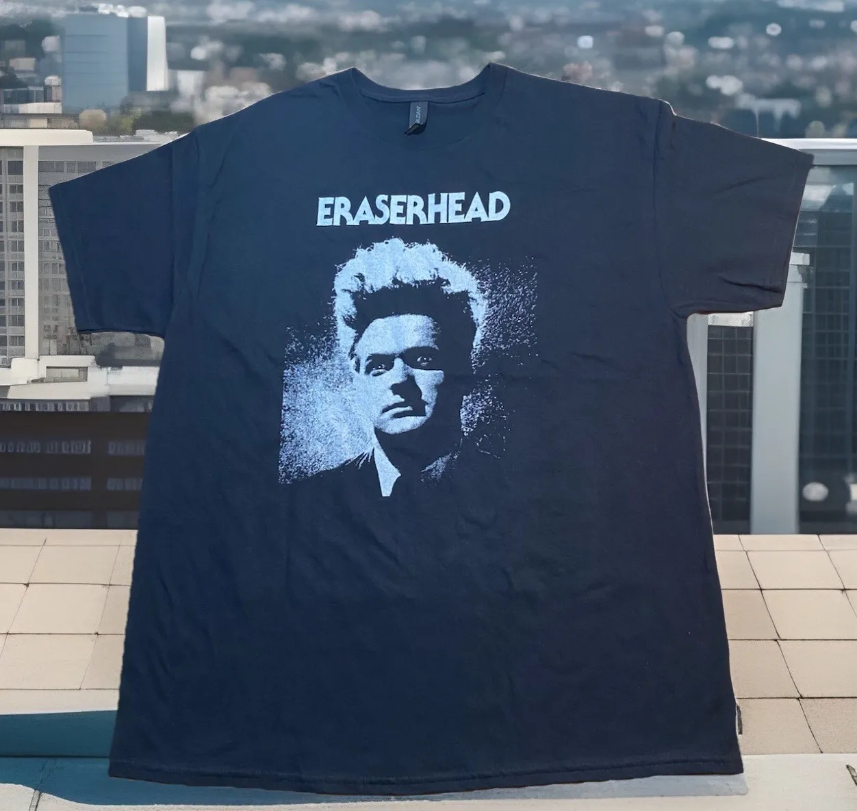Eraserhead تي شيرت XL جديد ديفيد لينش عبادة فيلم ممحاة رئيس فيلم الرعب