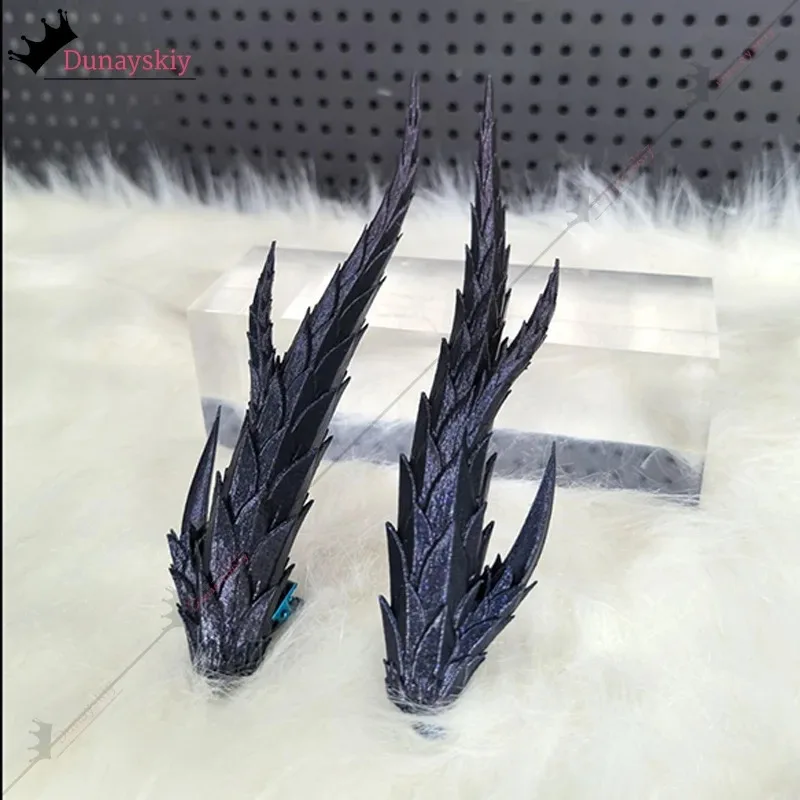 

COSda@Aorun Dragon's Horn Cosplay Props Movie NEZHA2 Cosplay Prop 25CMIridescent Blue Dragon horns Halloween Party prop for Comi