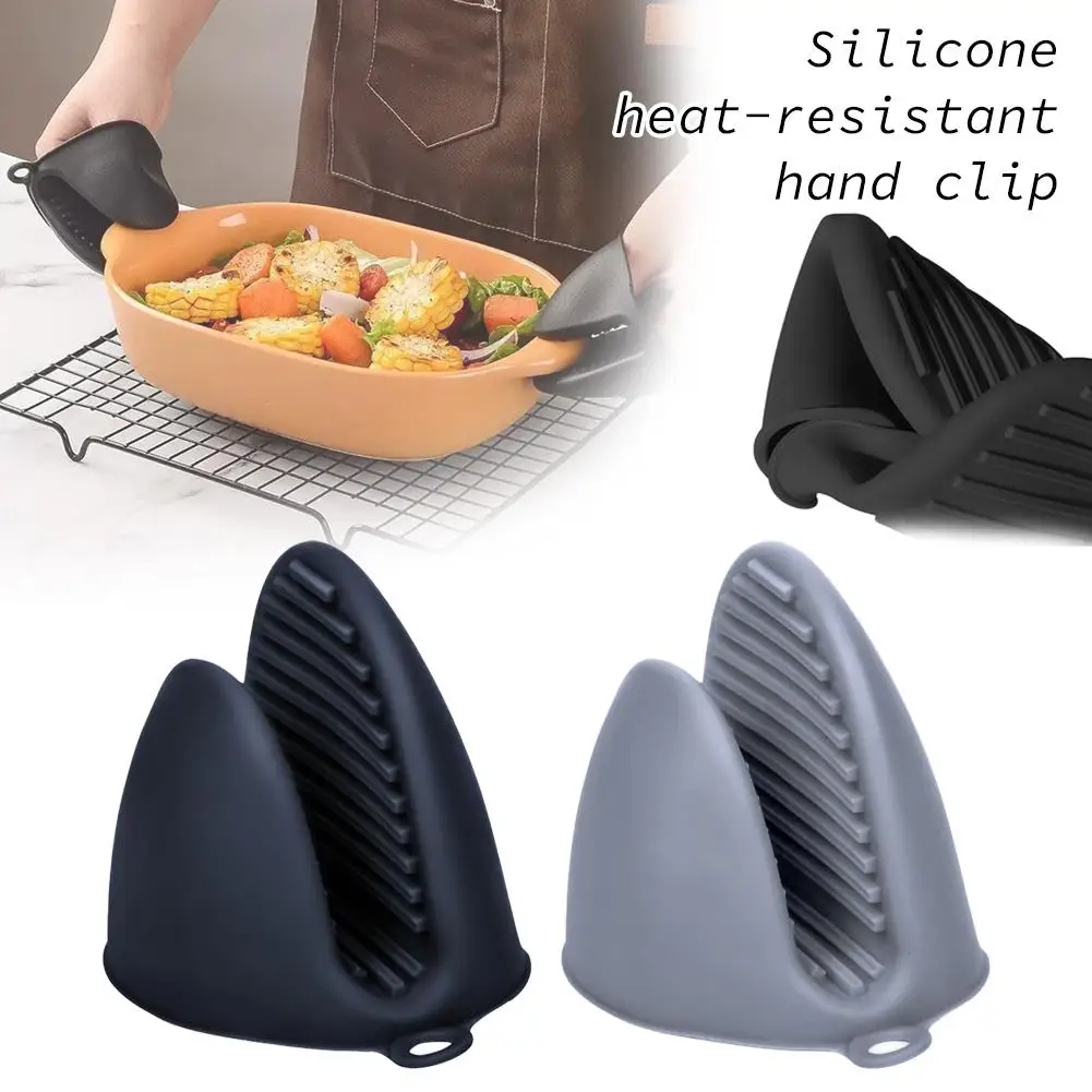 1Pcs Oven Mitts Silicone Heat Resistant Pinch Mitts Cooking Holder Mitts Anti Baking Clips Slip Non Pot Oven Gloves Scaldin U6T1