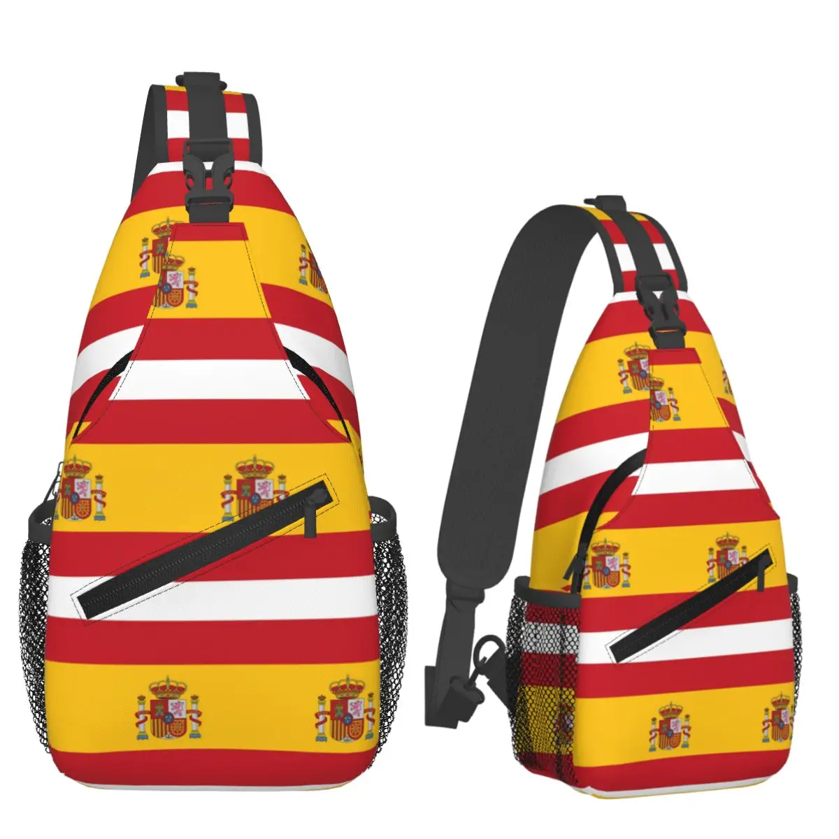 

Нагрудная сумка с испанским флагом, мужской рюкзак через плечо, нагрудная сумка, дорожный походный рюкзак, сумка на плечо