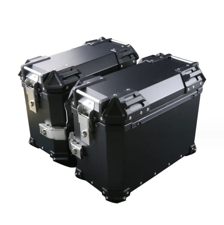 Motorcycle 36L Large Capacity Rear Box Aluminum Trunk Storage Carrier Case Side Boxes