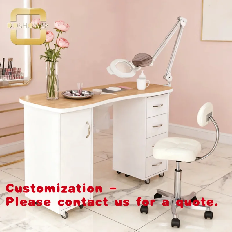 

Портативная маникюрная станция Customized.Cabinet Beauty Stools: белый стол для маникюра с пылесборником, профессиональный инструмент для салонов красоты