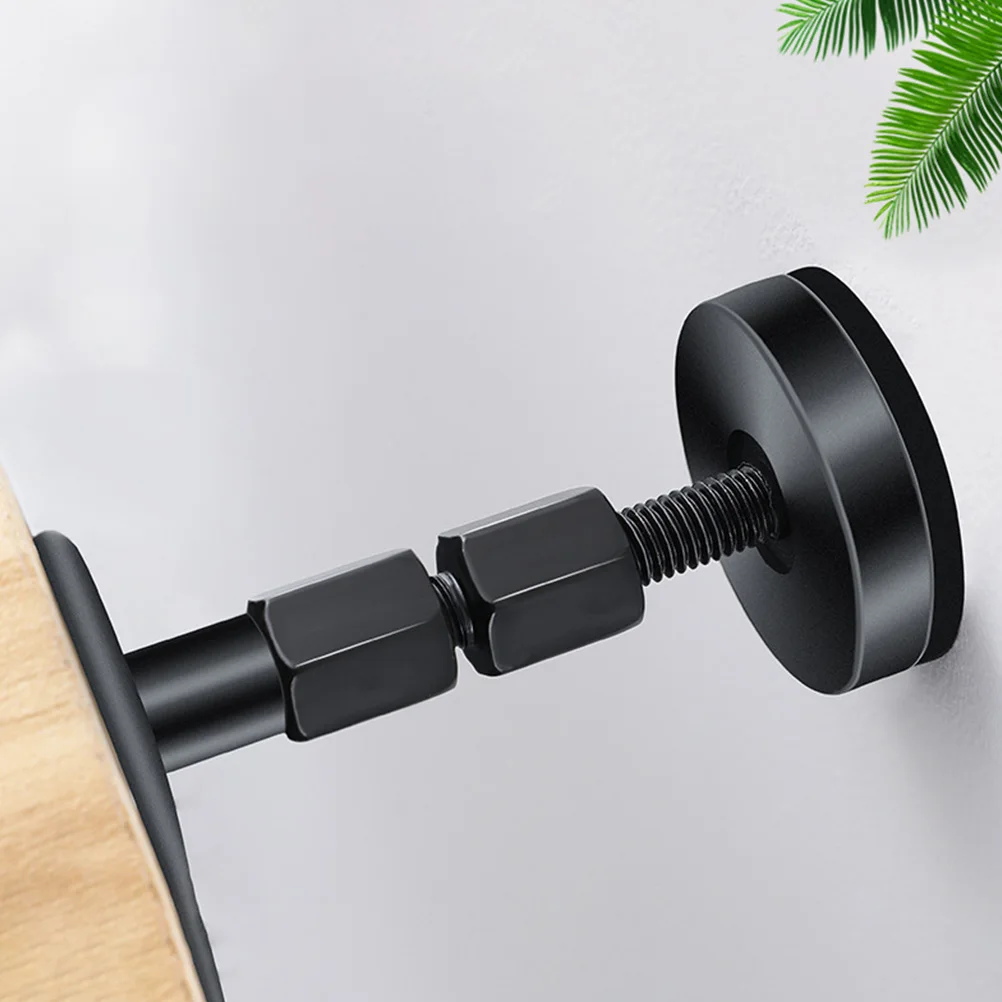 

2pcs Adjustable Bed Stabilizer Anti-Shake Fixer Wall Protector Furniture Support Tool Stainless Steel Home Use Black