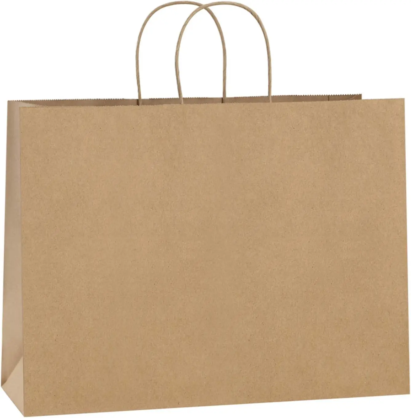 

100Pcs 16x6x12 Inches Kraft Paper Bags with Handles Bulk Gift Bags Shopping Bags for Grocery, Merchandise