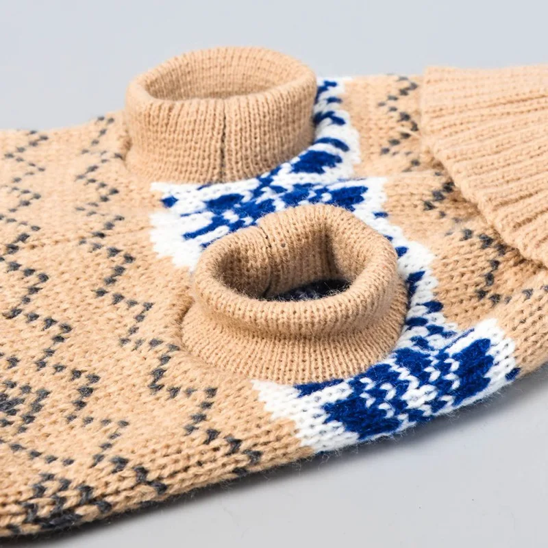 Winter Dog Knitted Sweater Clothes Pet Dog Cat Knitwear Christmas Puppy Warm Coat Chihuahua Clothing For Small Medium Large Dogs