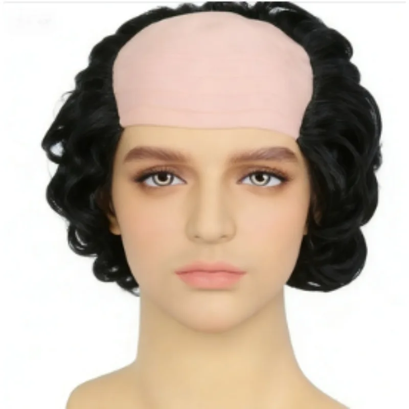 

Реалистичный парик для пожилого мужчины с белыми боками и лысым верхом для костюма дедушки, синтетический парик для костюма на Хэллоуин или косплея