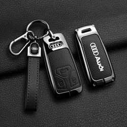 Car Key Case Cover Smart Remote Shell For Audi A4L A4 B9 Q5 Q7 TT TTS A5 S5 8S 2016 2017 2018 2019 2020 2021 Keyless Accessories