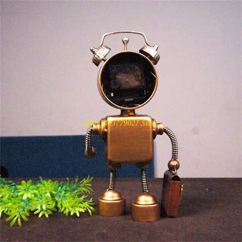 

C4DF Decorative Table Clock Silents Metal Tabletop Clock Silents None Ticking Clock