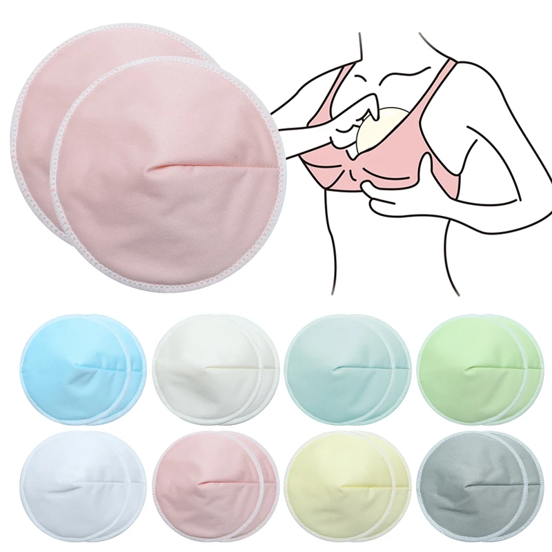 2pcs Organic Bamboo Viscose Nursing Breast Pads Reusable Washable Breastfeeding Nursing Pads Maternity Care Baby Feeding Breast