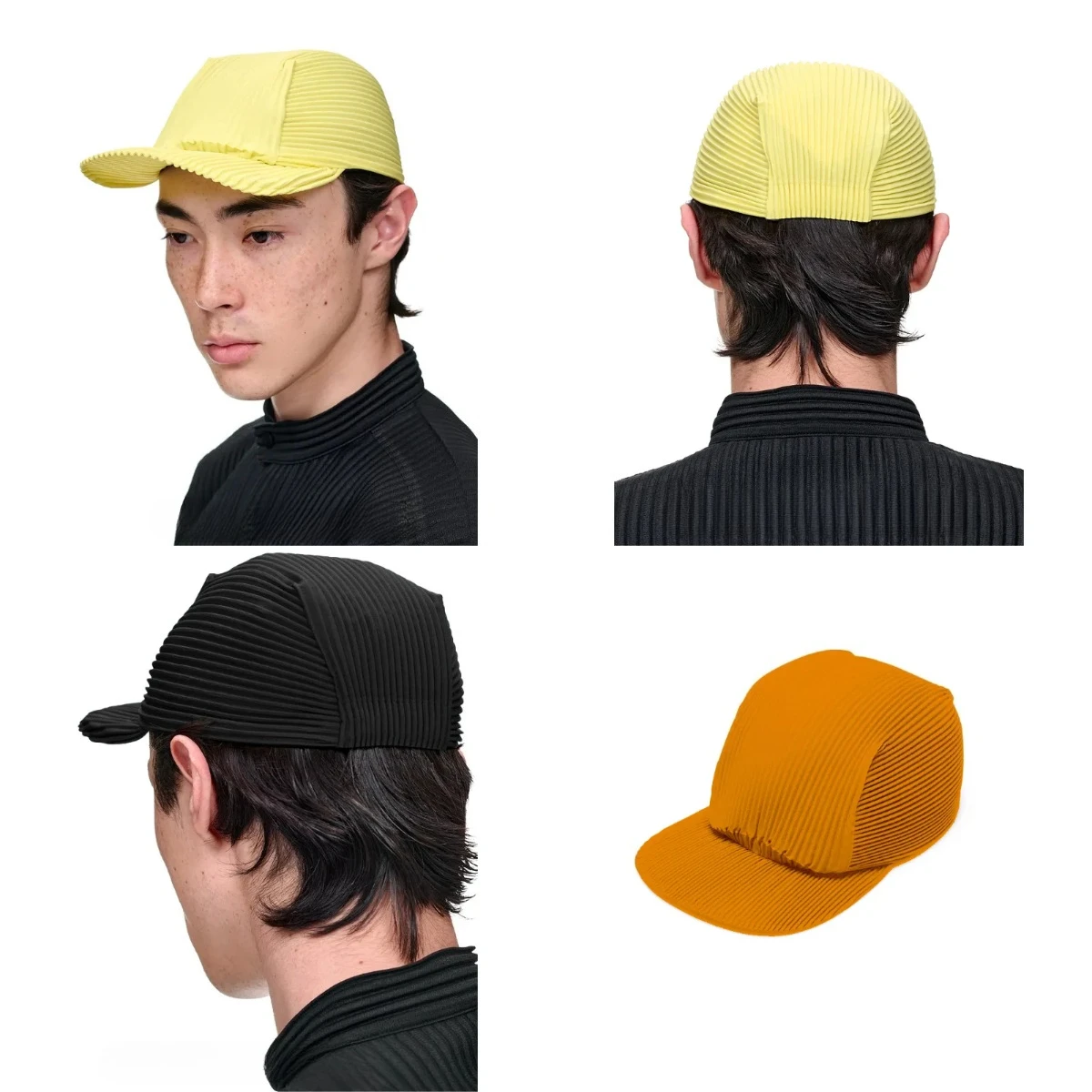 

Miyake Fold 2025 New Baseball Hat for Men, Retro British Style, Simple Japanese Fold Duck Tongue Hat, Big Head Circumference