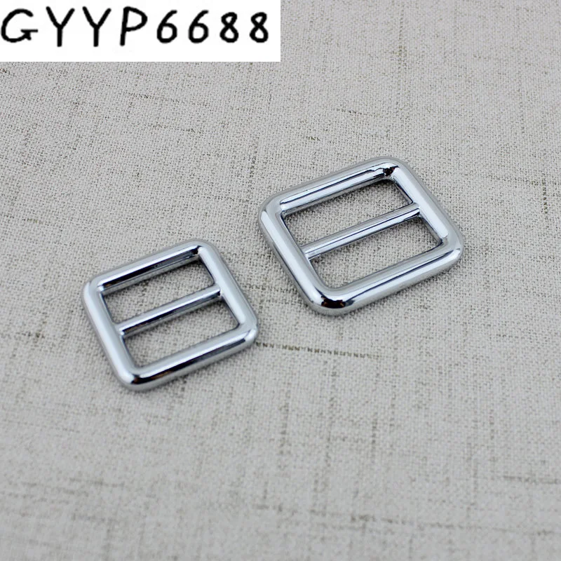 

10-50pcs 16mm 19mm 25mm 32 38mm Bags Handbag shoulder strap adjustment welded Alloy turn Slider buckle Accessory tri glide