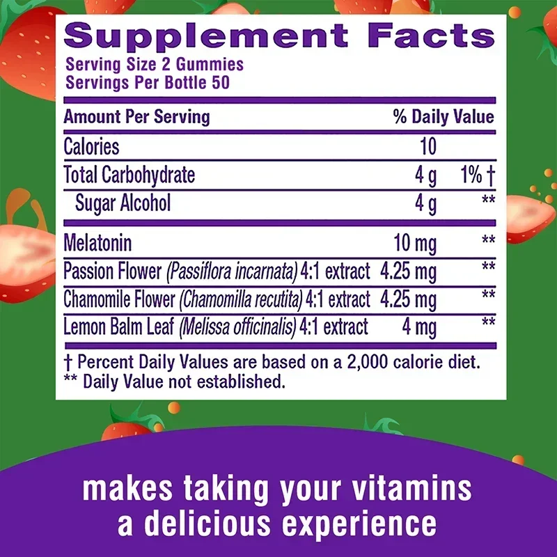 Melatonin Gummy - Help Fall Asleep Faster & Fight Insomnia, Improve Sleep Quality, Support Immunity