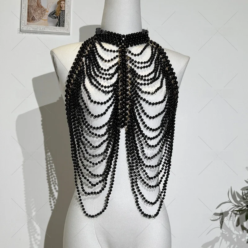 

Смачный жемчужный кулон ручной работы с волнистыми волнистыми шипами, свадебный аксессуар Dr Accory Ele moltofe Sle, цепочка для тела