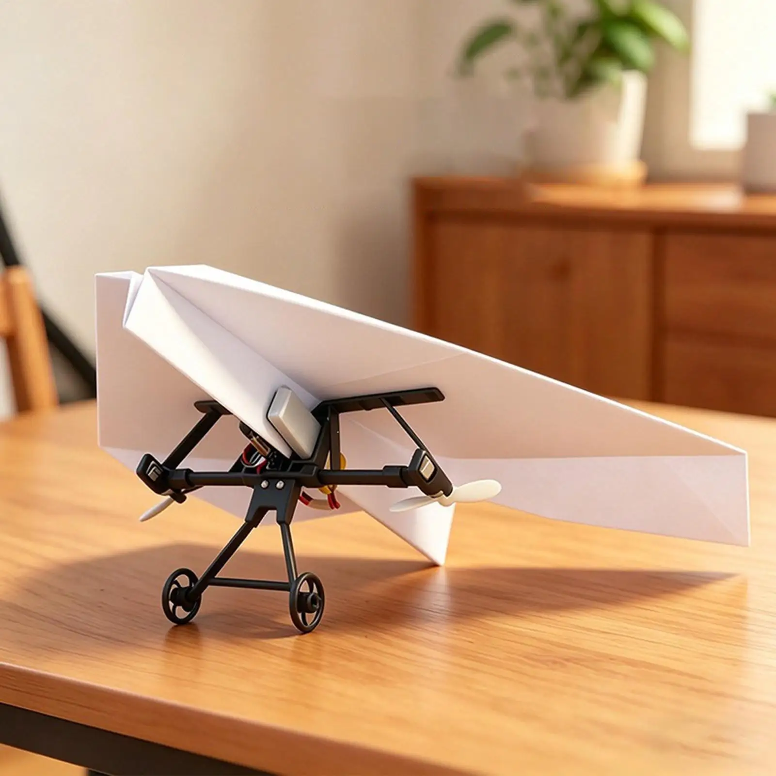 DIY RC Paper Airplane Kit Plane Toy With Gyro Stabilizer Electric Remote Control Plane For Boys Girls Backyard Park Beach view 3