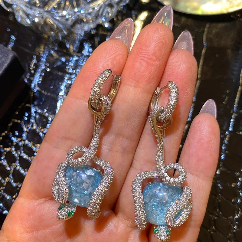 

Новые модные длинные серьги с цветочной бахромой и цирконом