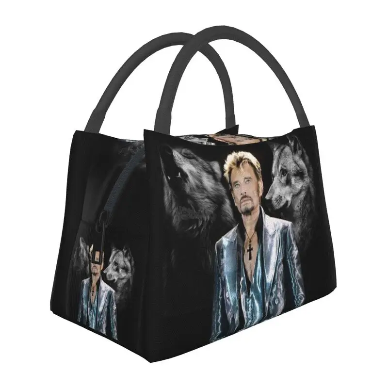 

Johnny Hallyday музыкальная певица изолированные сумки для обеда для женщин французский рок портативный холодильник термобокс для еды ланч-бокс для кемпинга и путешествий