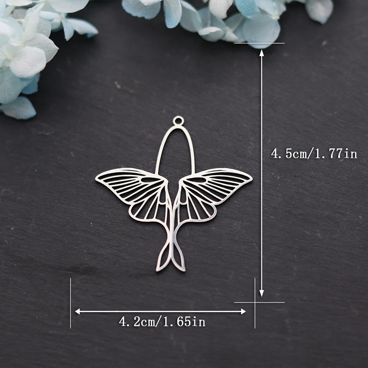 3pcs Insect Butterfly Stainless Steel Charms for Jewelry Making Earrings Bracelets Craft Moth Pendant Handmade diy Accessories