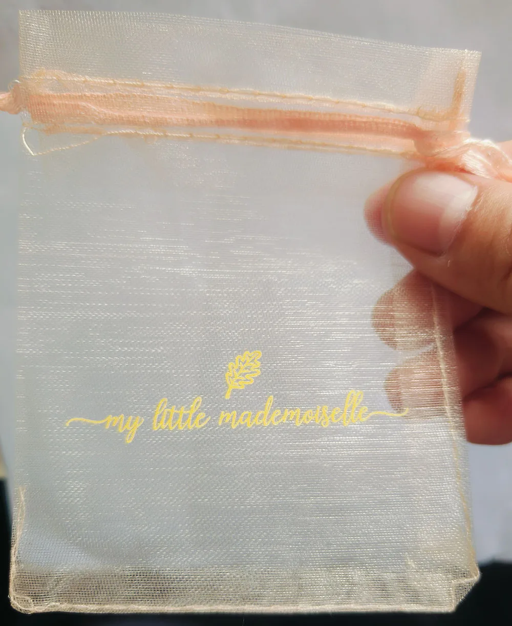 Bolsa de organza para joyería, bolsa blanca con su logotipo, 13x18CM, 150 piezas