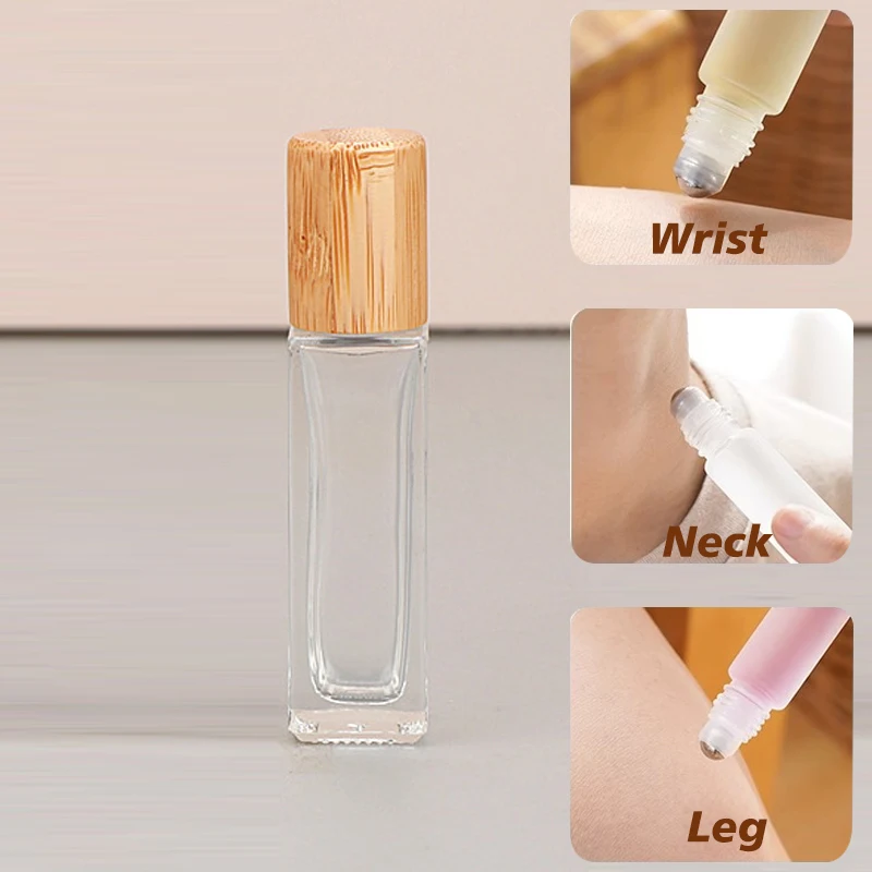 Botella de aceite vacía de Perfume de 20-5ml, rollo inoxidable en bola, botella de Perfume para aromaterapia, botella con rodillo de aceite, contenedor de líquidos recargable