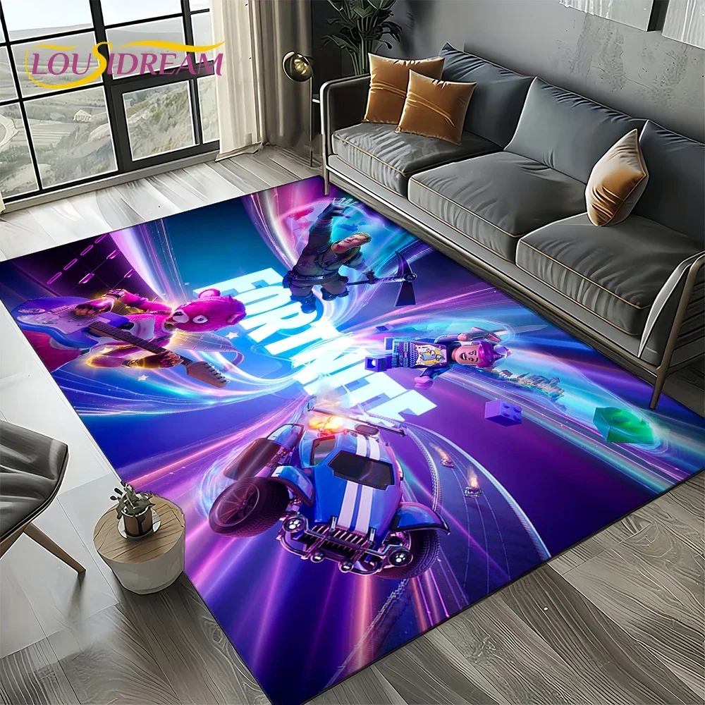 Games F-Fortnite Cartoon Characters Carpet Rug for Home Living Room Bedroom Sofa Doormat Decor,kids Area Rug Non-slip Floor Mat