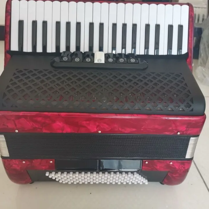 Cross-border Generation Accordion Instruments 37 Key 96/120 Bass Three-Row Spring Professional Keyboard