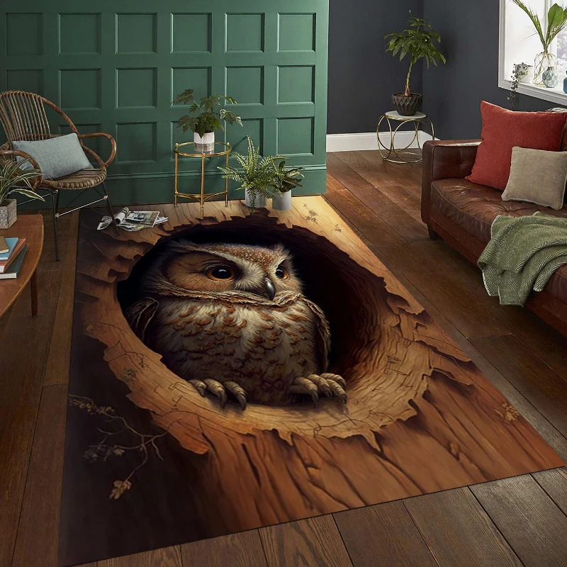 

Owl Pattern Carpets Lovely Cartoon Animal Rug Child Bedroom Playmats Kids Bedroom Carpet Home Living Room Dorm Decor Floor Mat