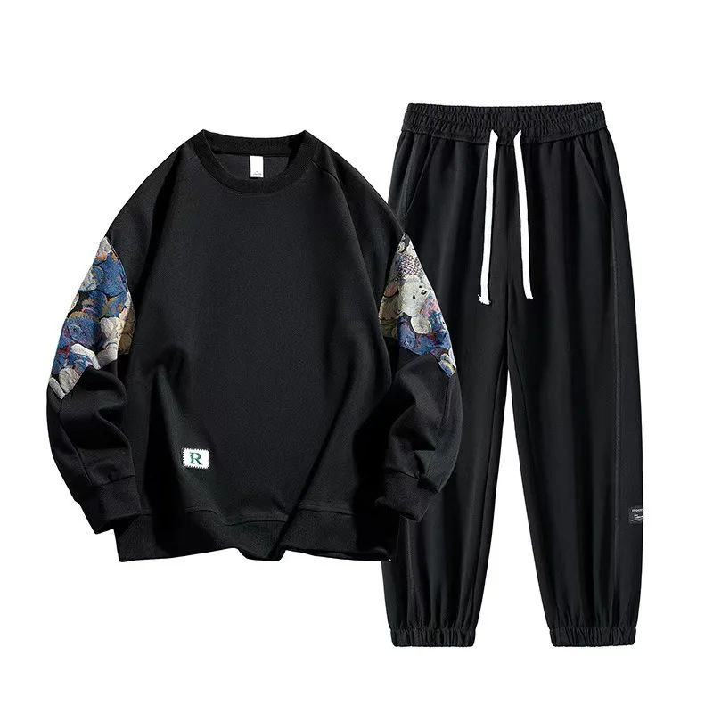 

Men's Casual 2-Piece Sportswear Set Streetwear Fashion Tracksuit Hoodies and Pants Beachwear Spring Sweatshirt Hoodies Sets New