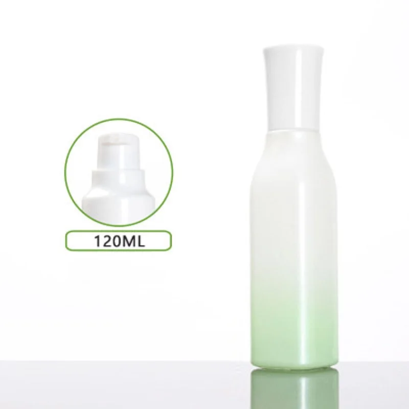 120ml square shape glass bottle press pump lotion/emulsion/serum/foundation/toner/water essence tonerskin care cosmetic packing