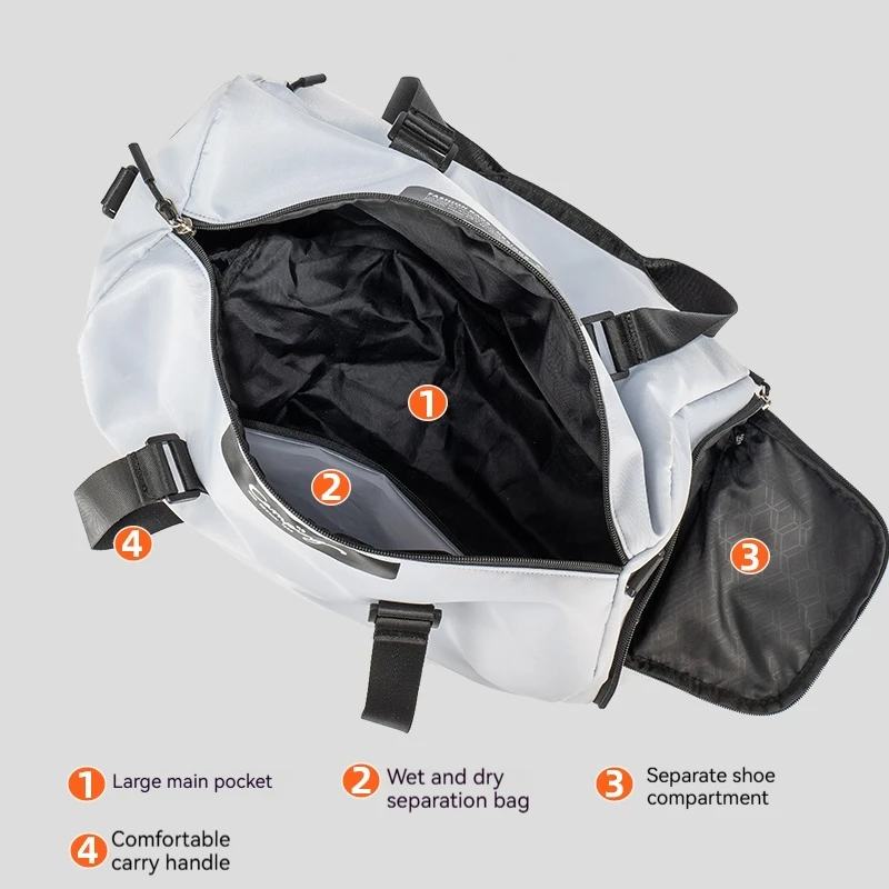 Gym Bag Male Wet and Dry Separation Sports Backpack Short Swim Lightweight Duffel Bag Travel Bag Large Capacity Portable