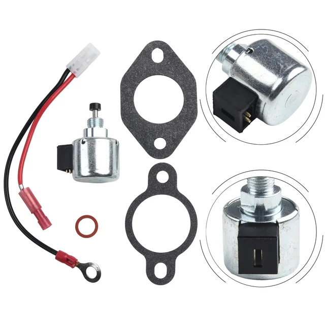 Detalhe 1 de Válvula solenoide Fuel Cut Solenoid Valve High Quality Replacement For Kohler For Kohler 12-757-09 12-757-33S 1275733 Convenient Gás e combustível