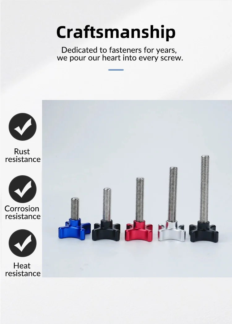 304 Stainless Steel High Strength Thumb Screw, M6 M8 Aluminum Alloy Photography Stand/Camera Mount Adjustment Fastening Bolt