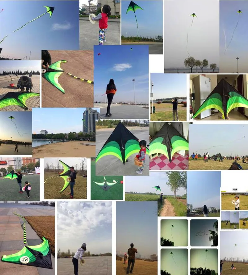 Large Delta Kites Flying Toys for Children Kites Handle Line Outdoor Sports Kites Nylon Professional Wind Kites Kids Outdoor Toy