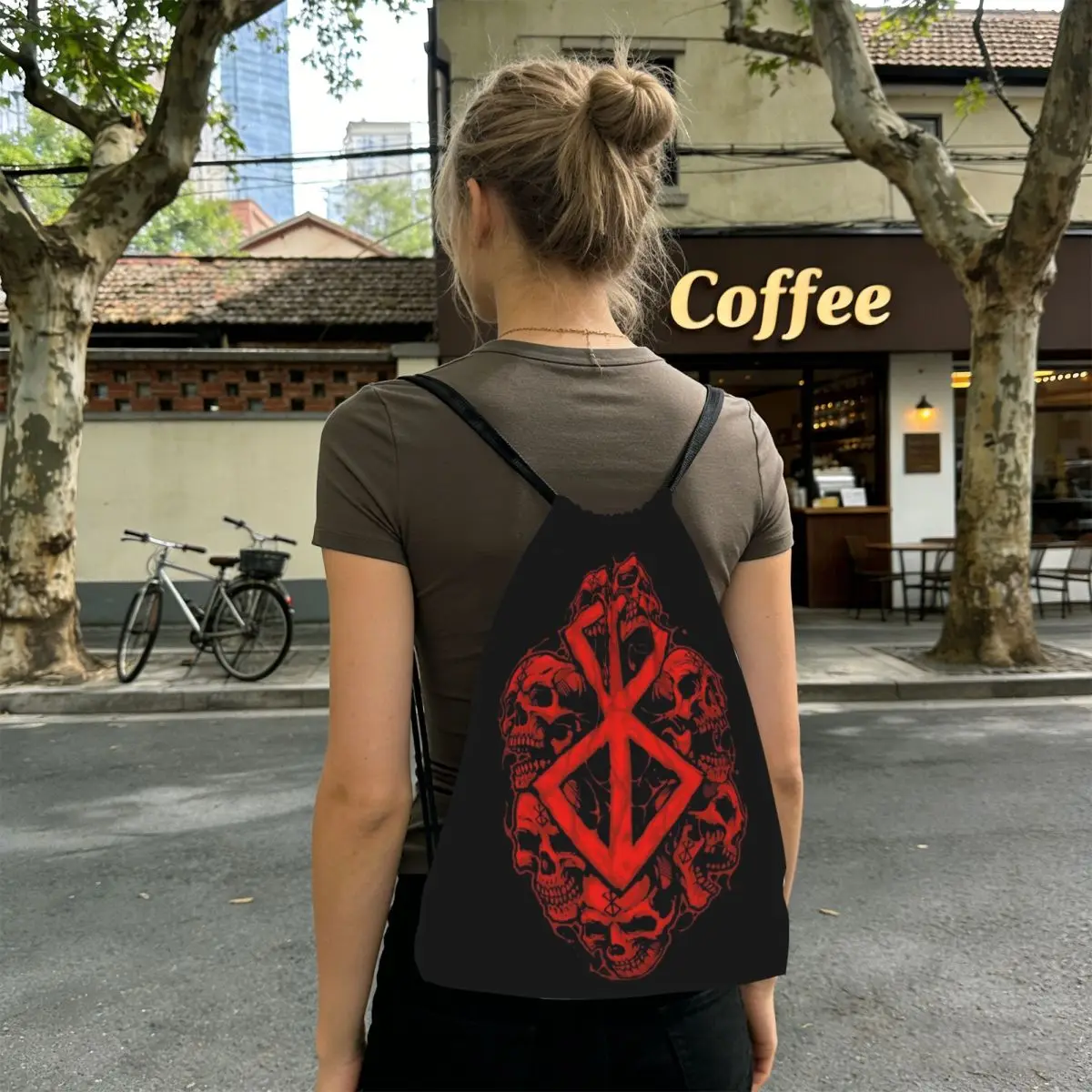Berserk Sacrifice Mark Demon Sword And Magic Backpacks Multi-function DrawstringBags Storage Bag Book Bagsfor Man Woman Students