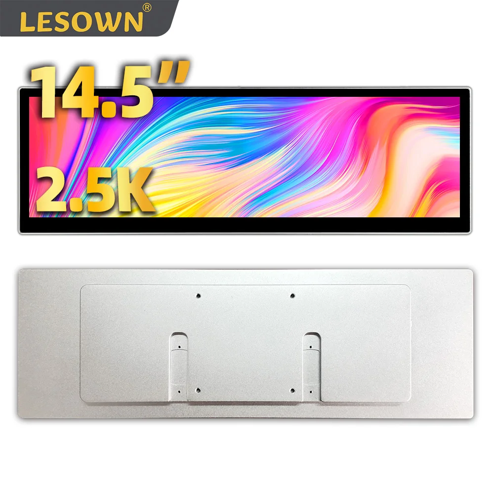 

LESOWN 2K IPS Bar Monitor 14.5" Travel Stretched Strip Display LCD CPU/GPU Temperature Speed Monitoring Compatible with AIDA64